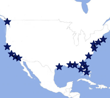 Map of US Ports